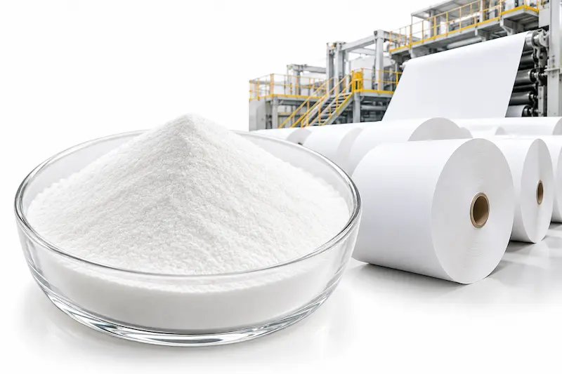 Oxidized starch (E1404) used as a surface sizing agent and coating adhesive in papermaking